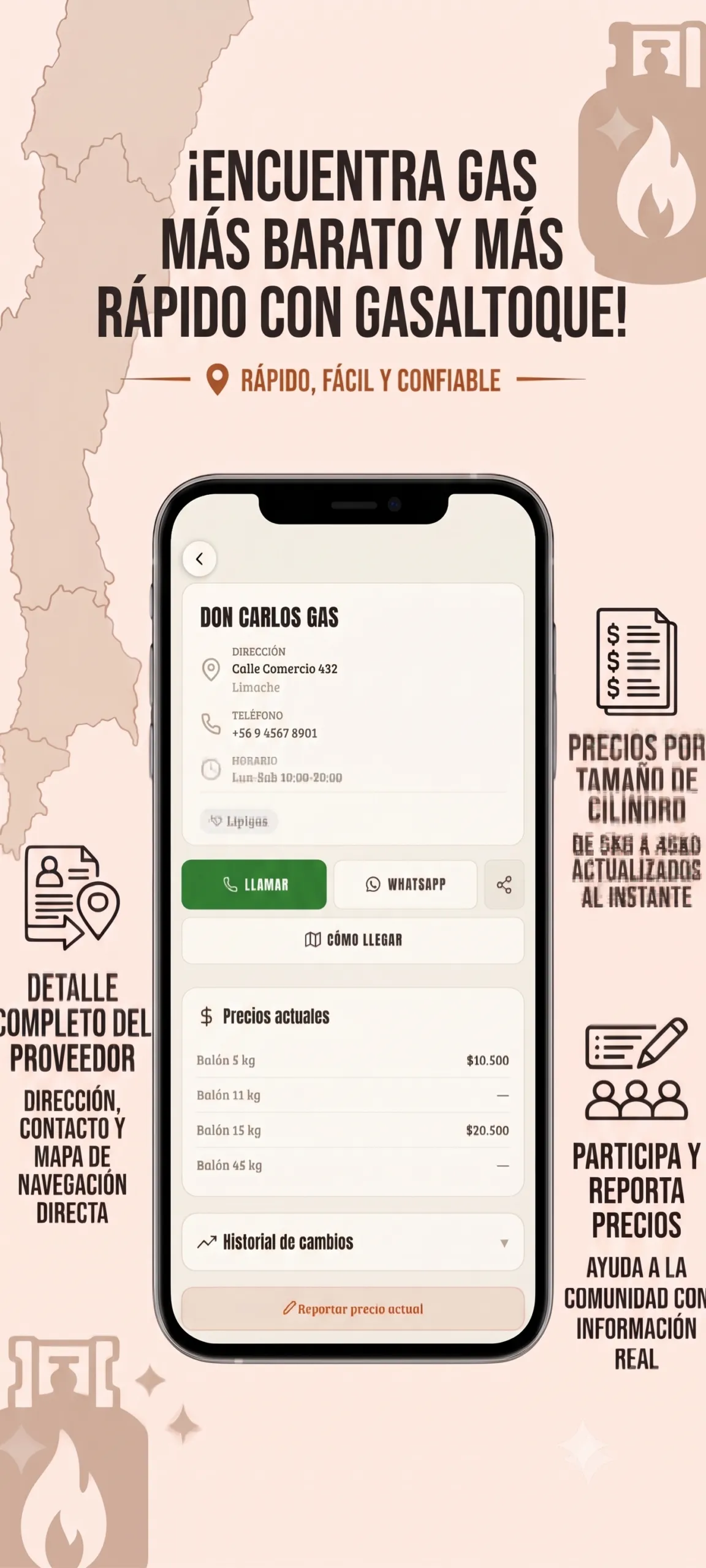 Detalle de un distribuidor de gas en GasAlToque